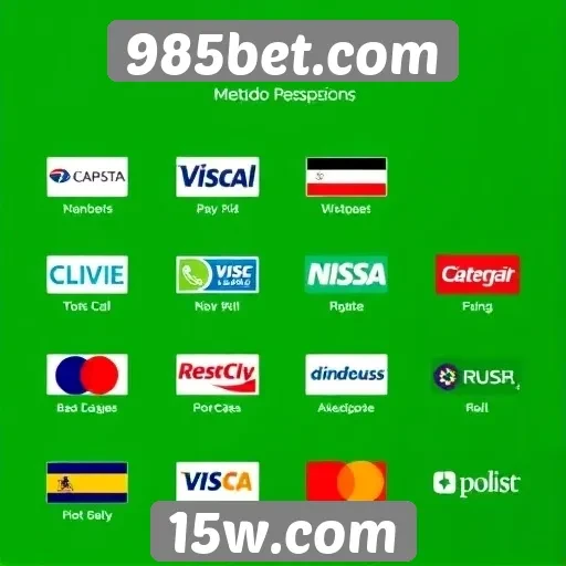 Métodos de pagamento disponíveis no 985bet.com
